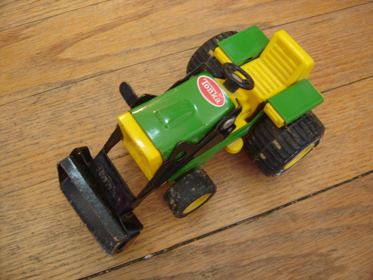 Tonka Metal Green Yellow Tractor w/ Front Loader 5.5" Long eBay