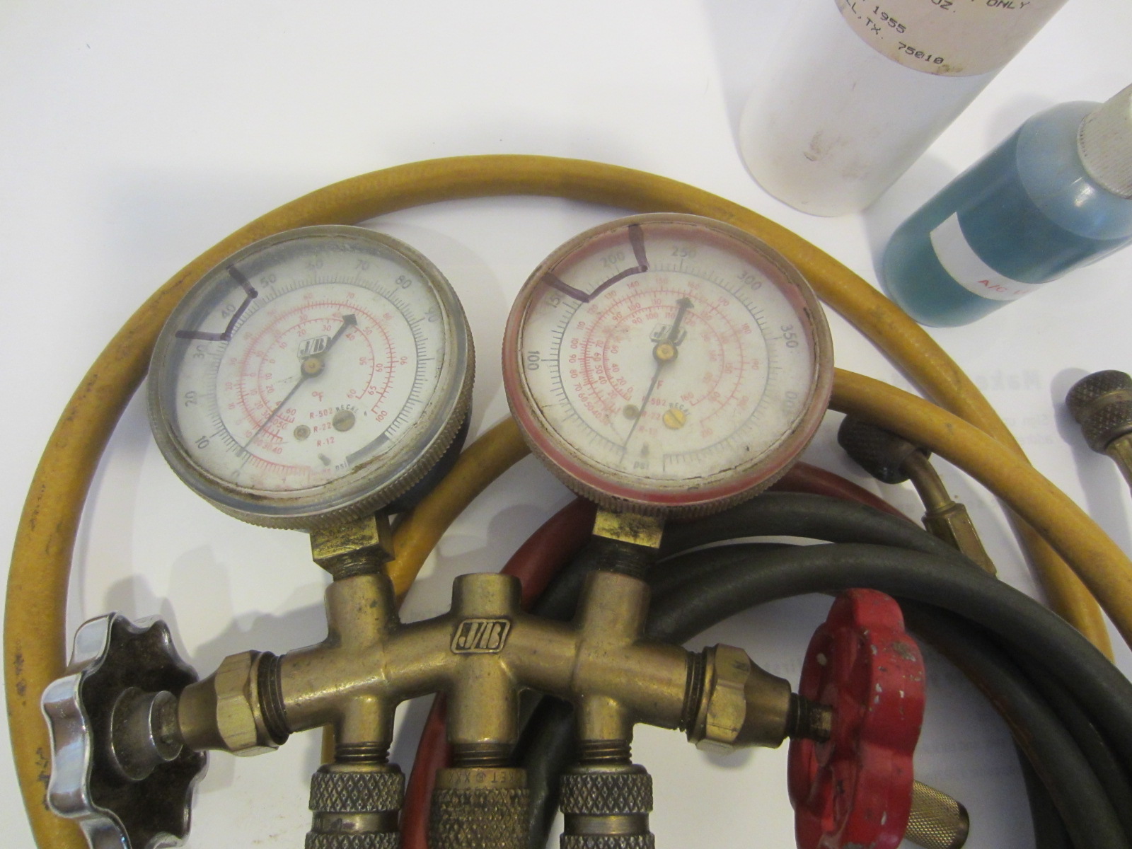 JB Air conditioning manifold gages gauge hose refrigerant leak test eBay